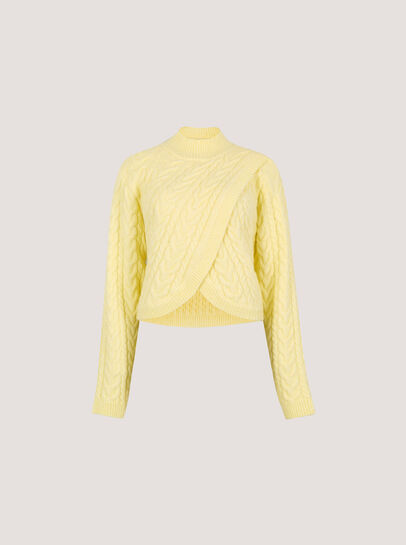 Cable Knit Wrap Jumper