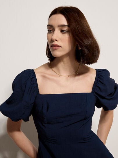 Fit And Flare Smocked Mini Dress