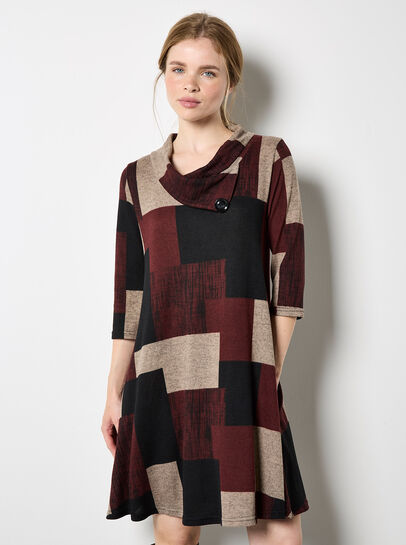 Colour Block Swing Mini Dress