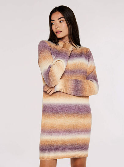 Ombre Stripe Knit Mini Dress