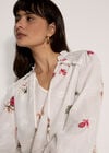 Floral Embroidered Blouse, White, large