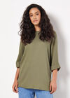 Soft Touch Batwing Top, Khaki, large