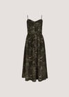 Cheetah Print Corset Cami Maxi Dress, Khaki, large
