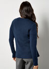 Pebble Button Cardigan, Navy, large