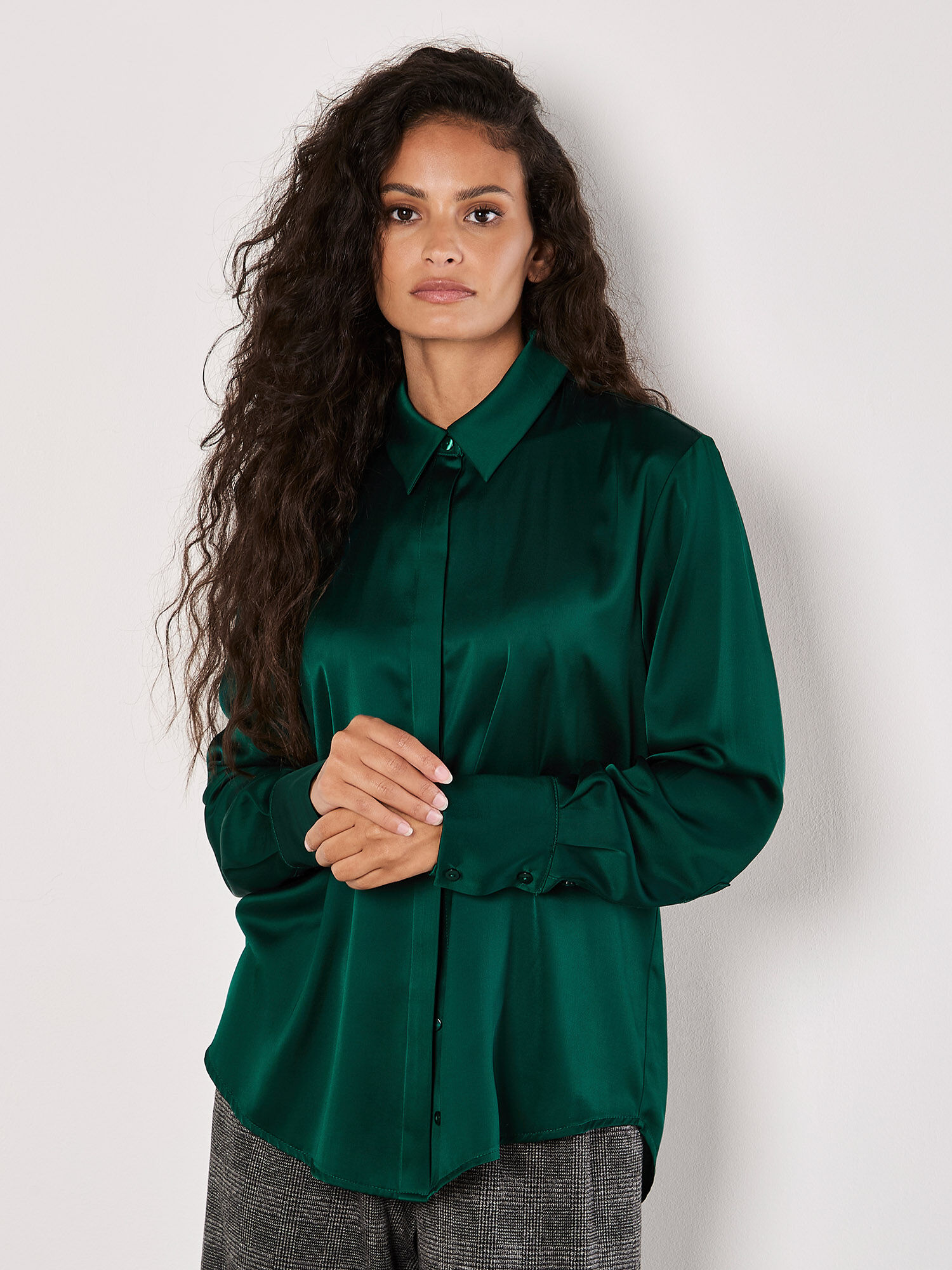 oversized satin blouse