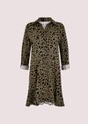 Paintsplash  Shirt Mini Dress, Khaki, large