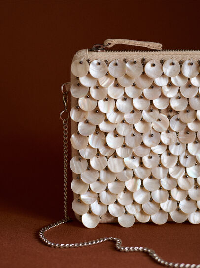 Sequinned Cotton Art Deco Bag