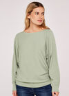 Pull doux Batwing, menthe, grand