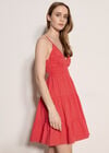 Bow Back Crochet Cami Mini Dress, Pink, large