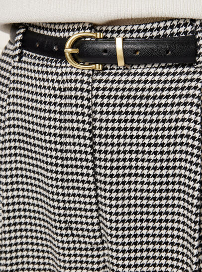 Dogtooth Paperbag Trousers