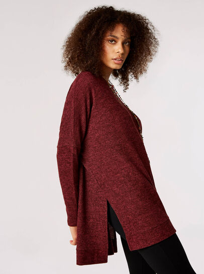 Ribbed Side Split Top