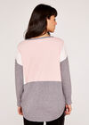 Colourblock Jumper, Pink, large