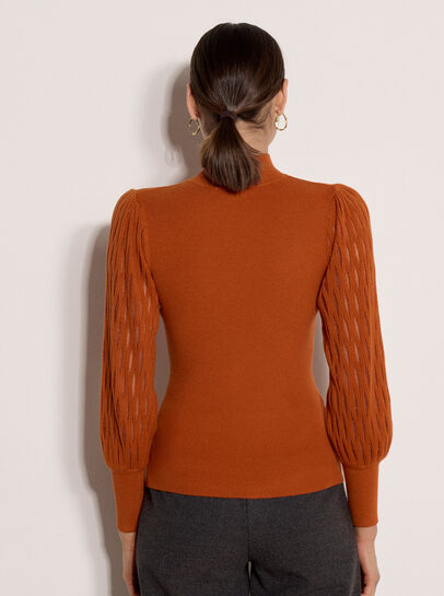Plait Mesh Sleeve Jumper