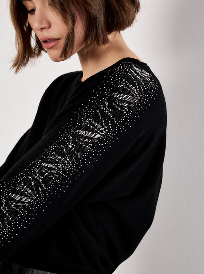 Diamante Snakeskin Sparkle Jumper