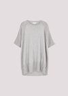 Oversized Poncho Jumper, Grey, large