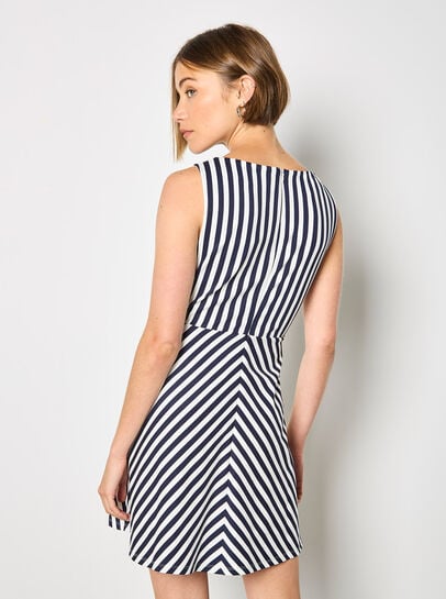Stripe Jersey Knit Mini Dress