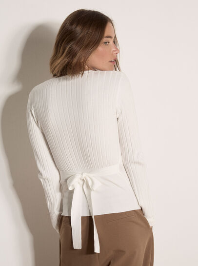 Rib Knit Wrap Top