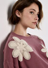 Crochet Daisies Jumper, Pink, large