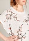 Pink Blossom Branches Curve Hem Top, Pink, large