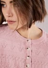 Soft Pointelle Knit Jumper, Pink, large