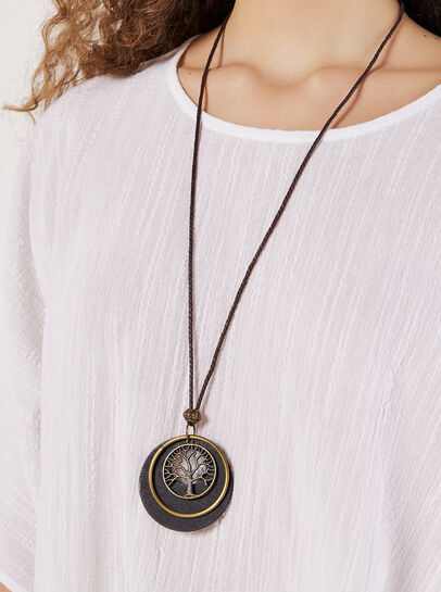 Textured Cotton Necklace Top