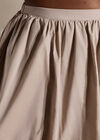 Bubble Hem Mini Shorts, Brown, large