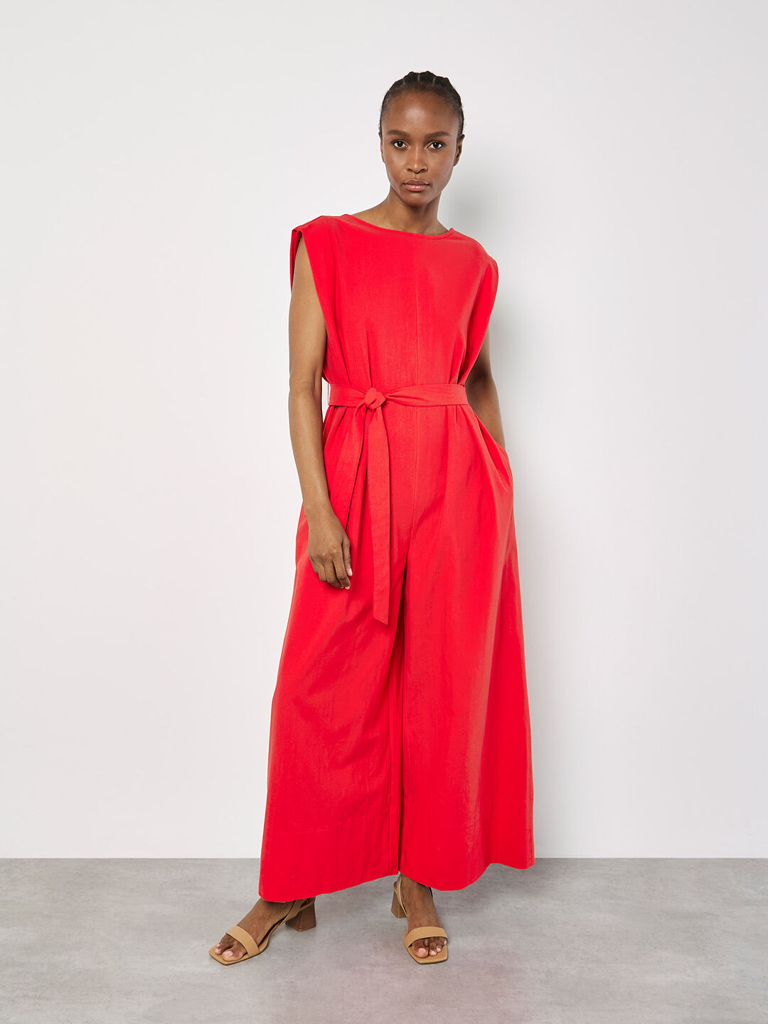 Wide Leg Cotton Jumpsuit