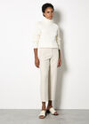 Add smart separates to your wardrobe with these tailored trousers. Designed in a flattering tapered cut, they feature decorative pockets, a zip and hook fastening, and pleat detailing.

Style these tapered trousers with a soft satin blouse for a chic look that's perfect for the office., Stone, large