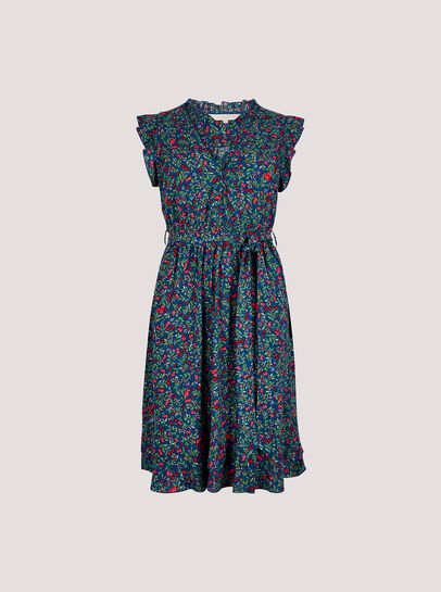 Ruffle Floral Mini Dress