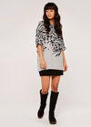 Leopard And Zebra Batwing Top, Grey, large