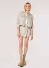 Mini-jupe-short en tweed, pierre, grande