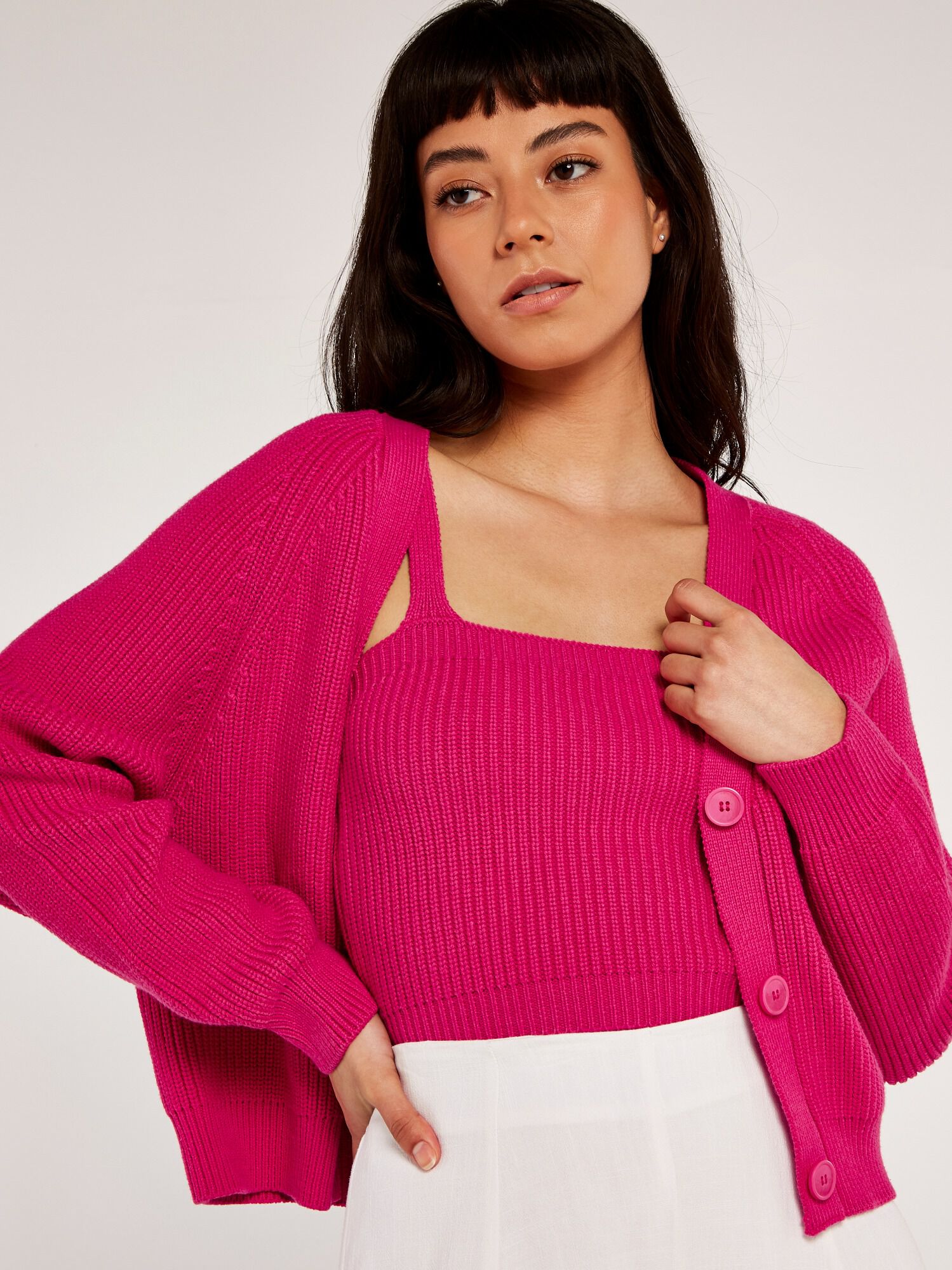 cardigan fuchsia