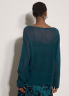 Lightweight Brushed Oversized Jumper, Teal, large
