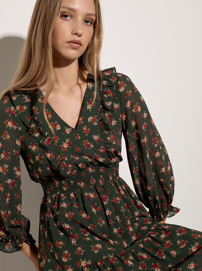 Vintage Ditsy Floral Mini Dress