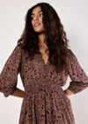 Paisley Ruffle Soft Mini Dress, Burgundy, large