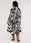 Curve Zebra Oversized Dress, White, large