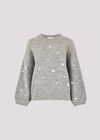 Embroidered Heart Jumper, Grey, large
