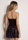 Bandeau Sequin Mini Dress, Assorted, large