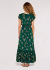 Flower Maxi Dress, Green, large