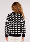 Monochrome Triangles Jumper, Black, large