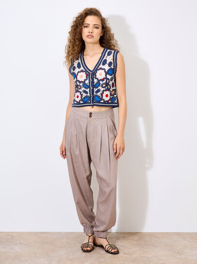 Floral Crochet Waistcoat