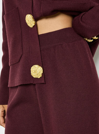 Soft Knit Wide Leg Trousers
