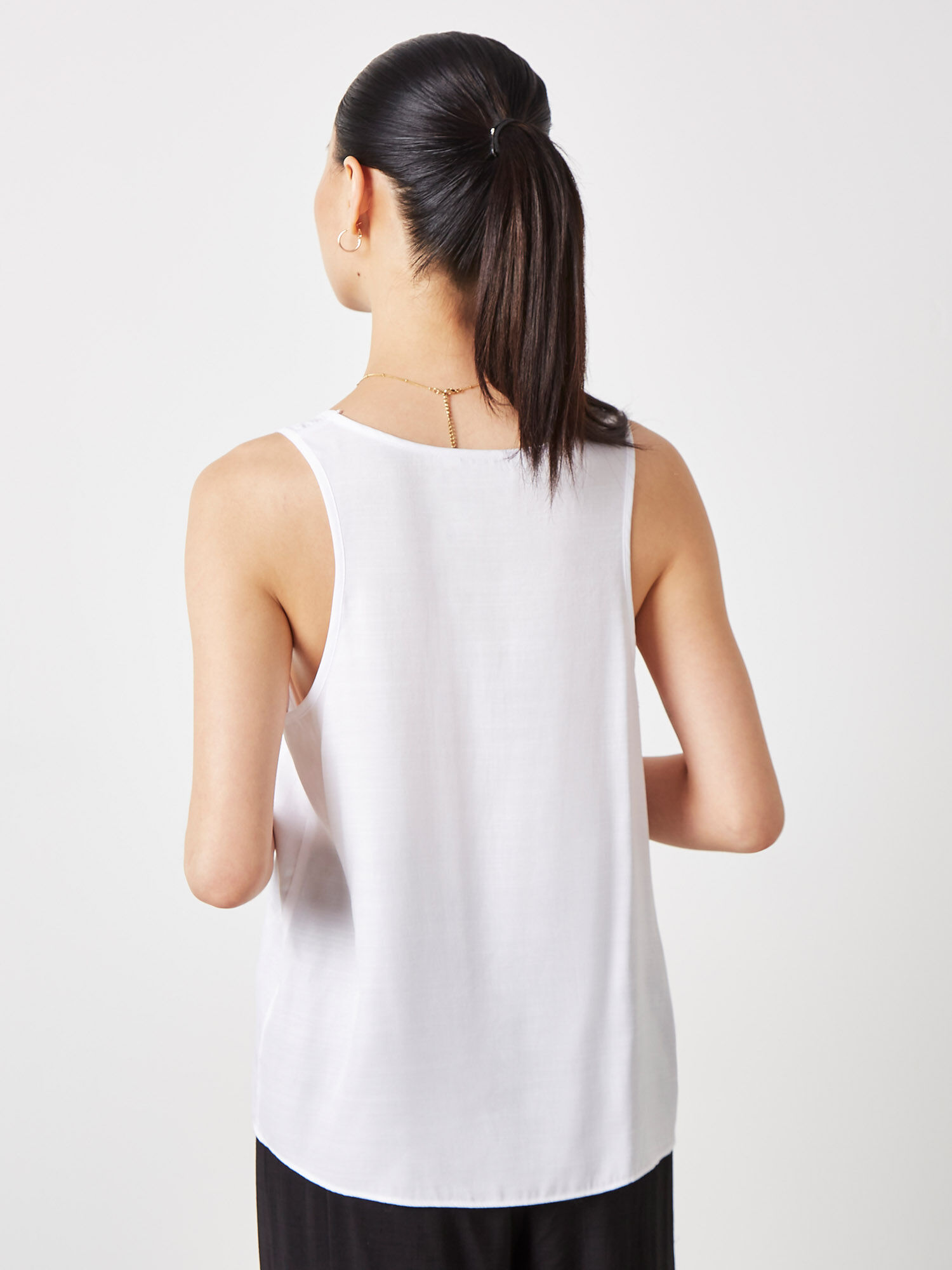cream satin vest top