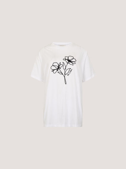 Born To Bloom Floral Cotton T-Shirt