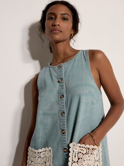 Denim Shift Mini Dress