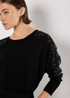 Lace Rhinestone Embellished Jumper, Black, large
