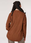 Oversized Corduroy Shirt, Rust, large