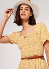 Daisy Milkmaid Maxi Dress, Mustard, large
