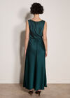 Satin Lace Maxi Dress, Green, large