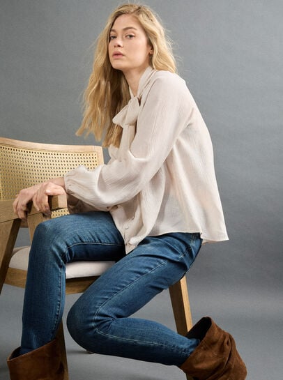 Sadie Green Wash Skinny-Fit Jeans